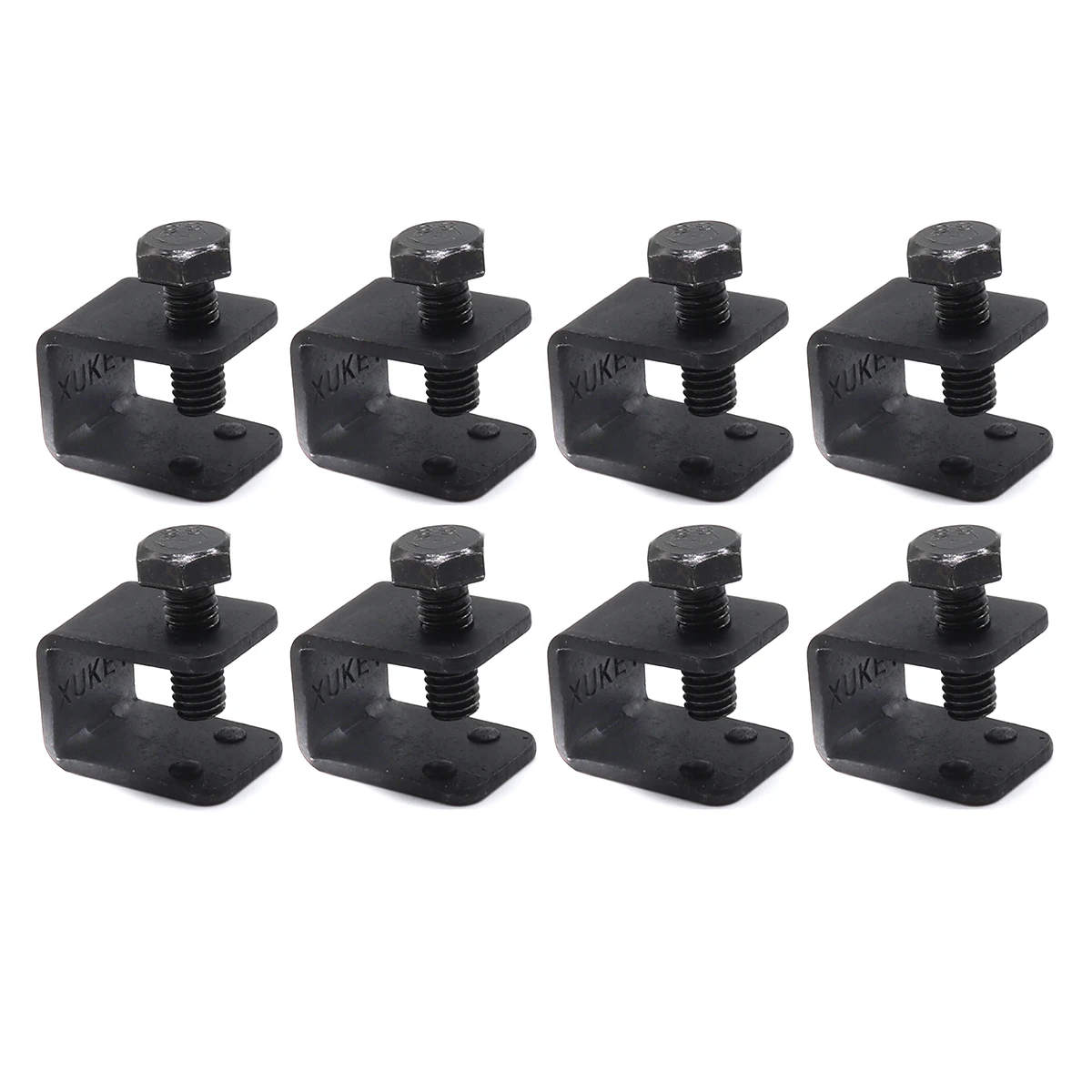 Apktnka 8x Universal Mud Flaps Splash Guard Black C U Clamps Bolt On No Drilling Clips For Car AUTO With Fender Flange