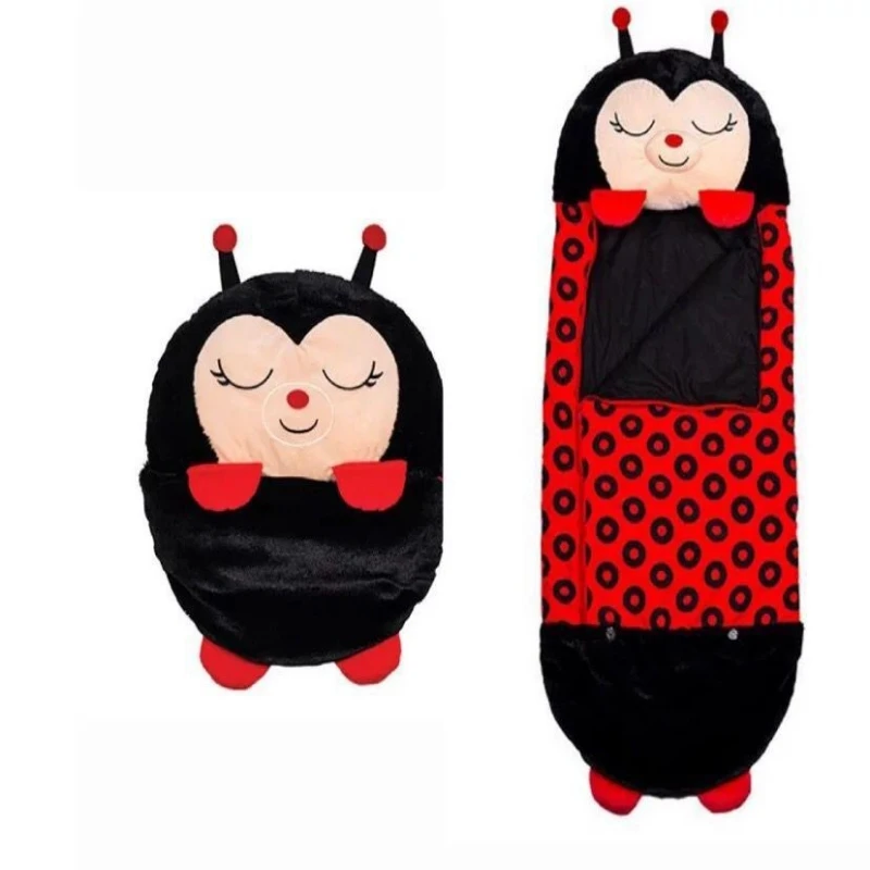 Cartoon Sleeping Bag For Children Animal Throw Pillow Folding Anti-Kick Comforter Sleeping Bag For Children Birthday Gift