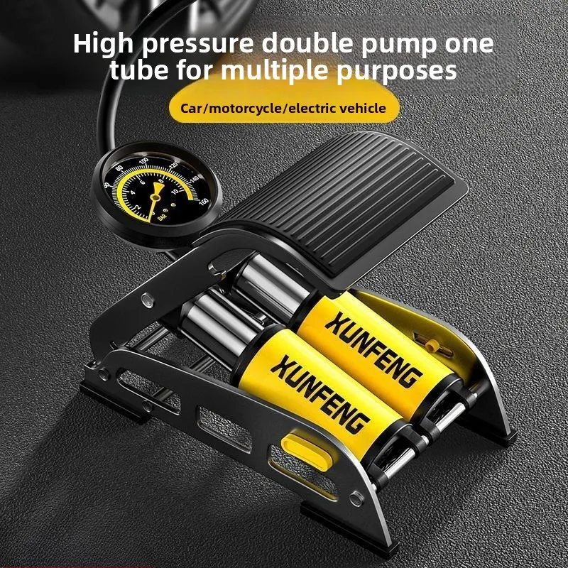 

Manual foot inflation pump, high-pressure inflation pump for car and motorcycle tires, inflation cylinder