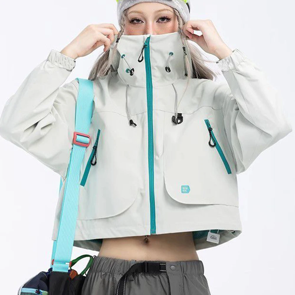 American hooded tooling jacket women's jacket 2026 spring and autumn new loose short small casual jacket
