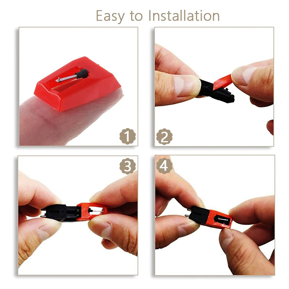 เครื่องเล่นเข็มเปลี่ยน,5 Pack Turntable เปลี่ยนเข็มสําหรับเครื่องเล่นแผ่นเสียงไวนิล LP Phonograph,