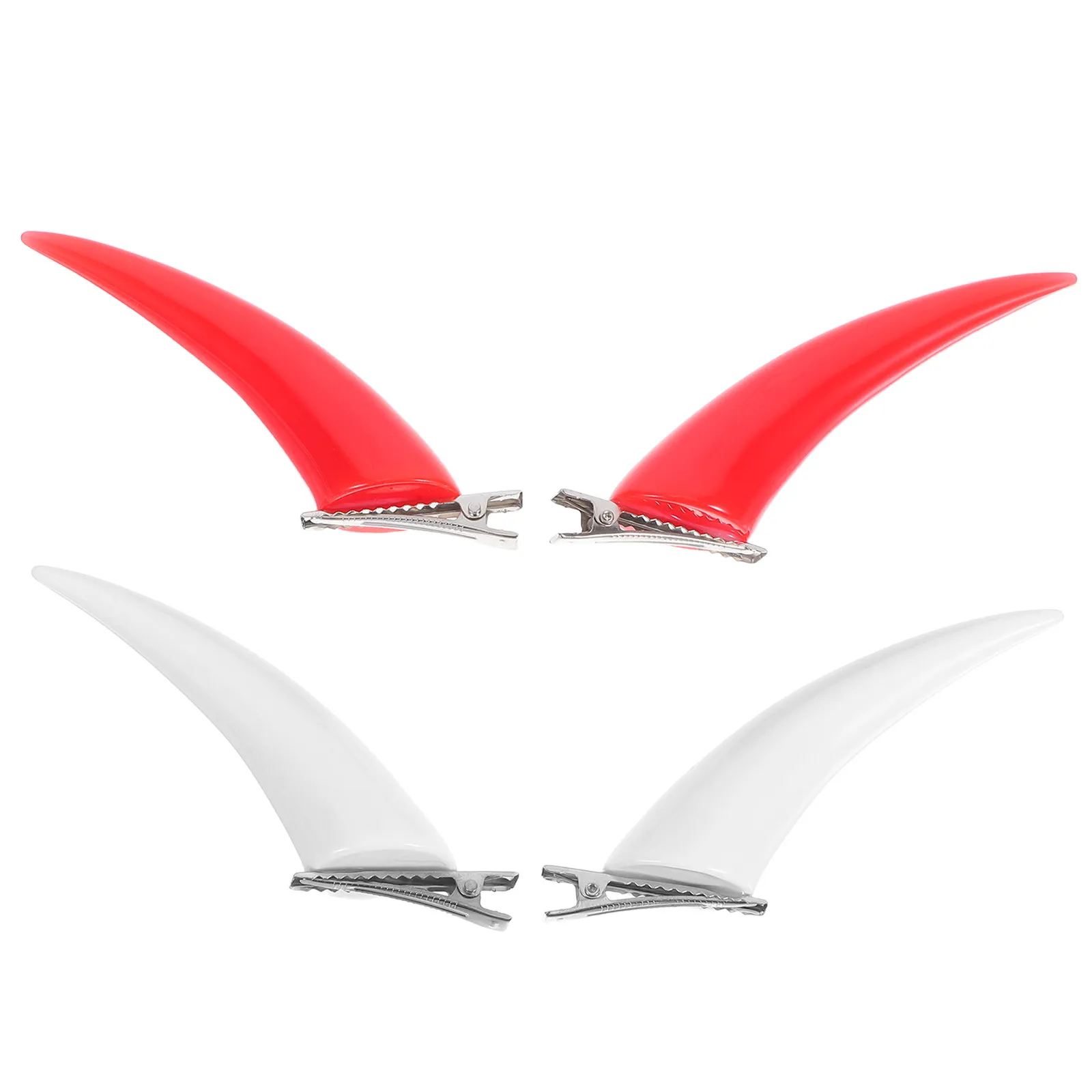 

2 пары заколок для волос в виде дьявольских рожек на Хэллоуин, остроконечные, изогнутые, для костюма демона, аксессуары для вечеринок и косплея