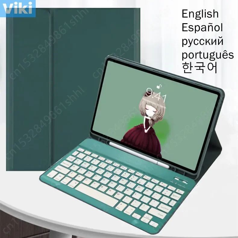 

Cases Cover Funda for Samsung Galaxy Tab A7 10.4 2022 Keyboard Case for Galaxy Tab A7 SM T500 T509 Cover Coque Russian Spanish K