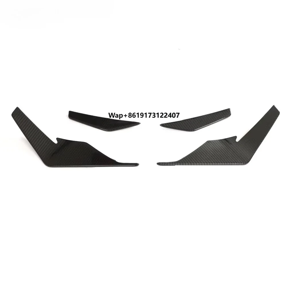 

2023 Years Dry Carbon Fiber Performance Style Front Bumper Canards 4-piece Set for R8 Coupe V10 Car Front Canards