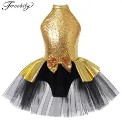 Kids Girls Ballet Tutu Dress Ballerina Fairy Party Costumes for Modern Jazz Latin Ballroom Dancing Leotard Stage Performance