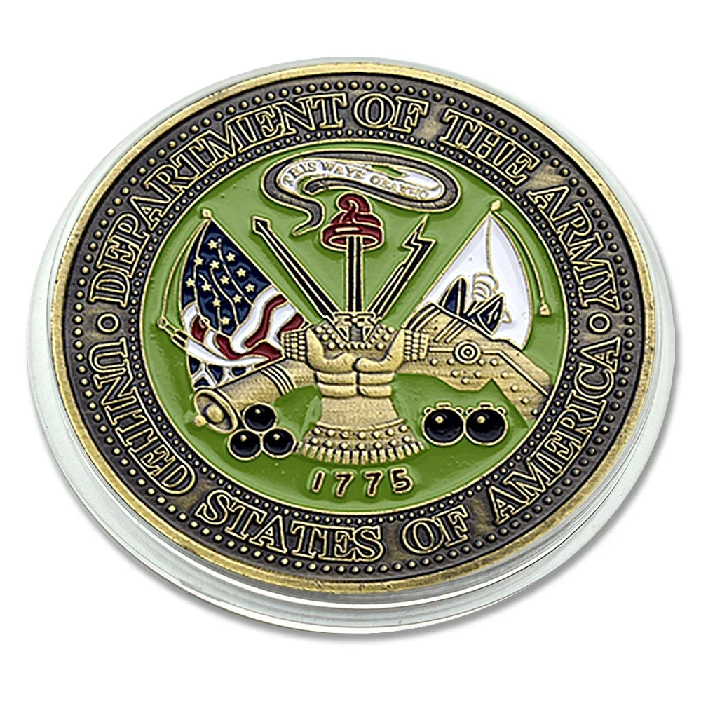 

US Army Medic Gold Plated Challenge Coin Saving The Lives of Our Soldiers Metal Medal with Plastic Case Art Craft Souvenir