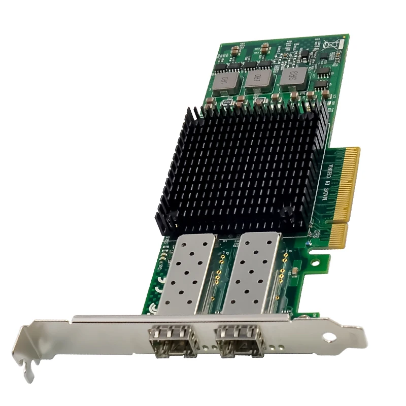 For Broadcom BCM57810 Dual-Port 10G SFP+ PCIe 3.0 x8 Server Network Card 10G/5G/2.5G/1G Fiber NIC Supports SR/LR Optical Modules