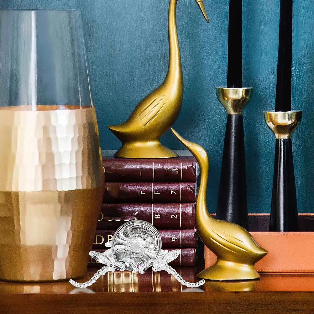 

1Pcs Metal Base Decorative Crystal Ball Holder Unique Shape Rack Home Office Display Storage Rack Elegant Art Craft