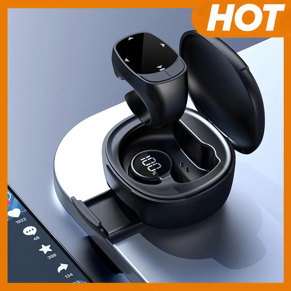 Télécommande BT Obturateur de caméra Tourneur de page à distance pour iPhone Android (Noir)