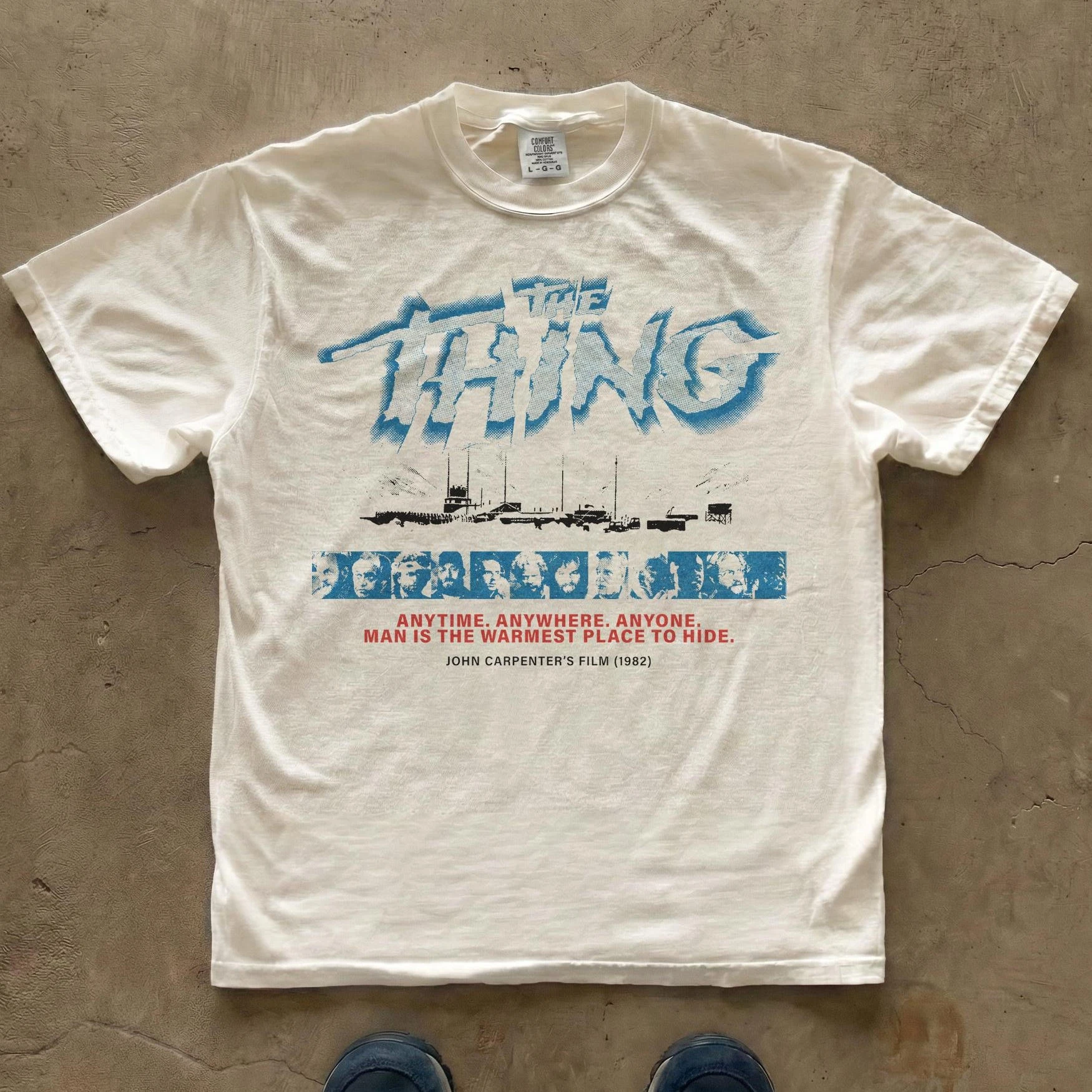 The Thing Graphic Tee | Horror Movie T-Shirt | John Carpenter Film Retro Round Neck Printed T-shirt