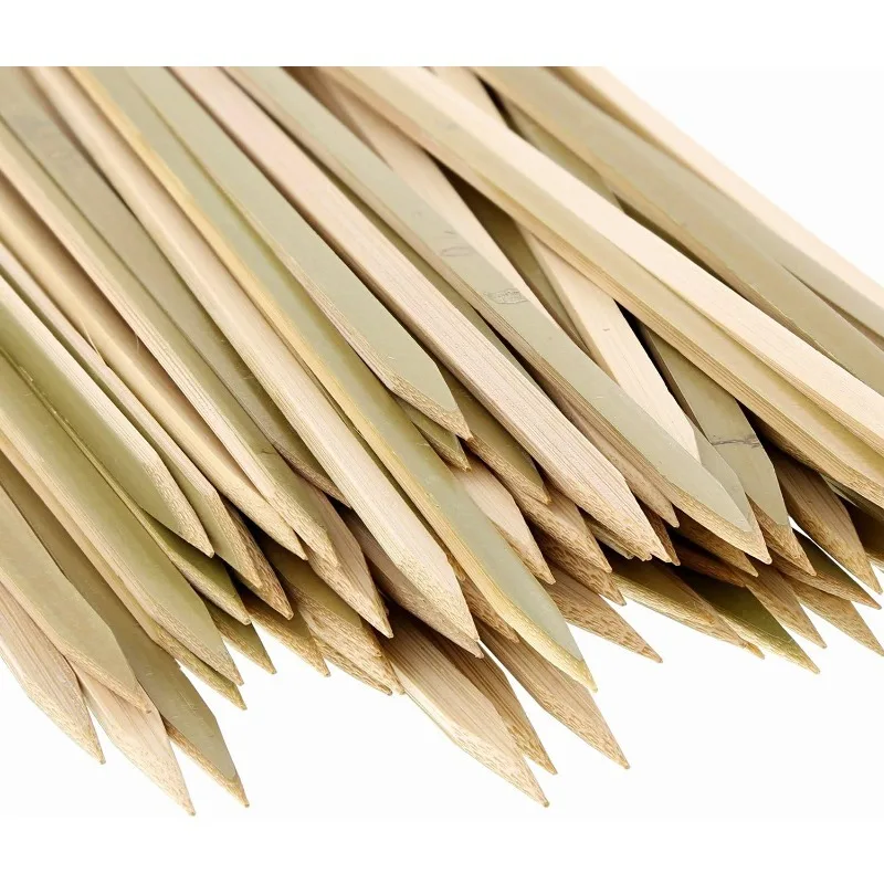 Spiedini piatti in bambù da 7 pollici per grigliare, Satay e verdure spiedate, confezione da 3.000