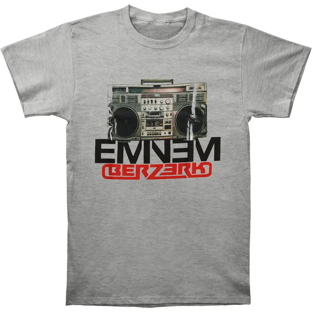 Men'S Eminem Boombox Berzerk T Shirt Small Grey