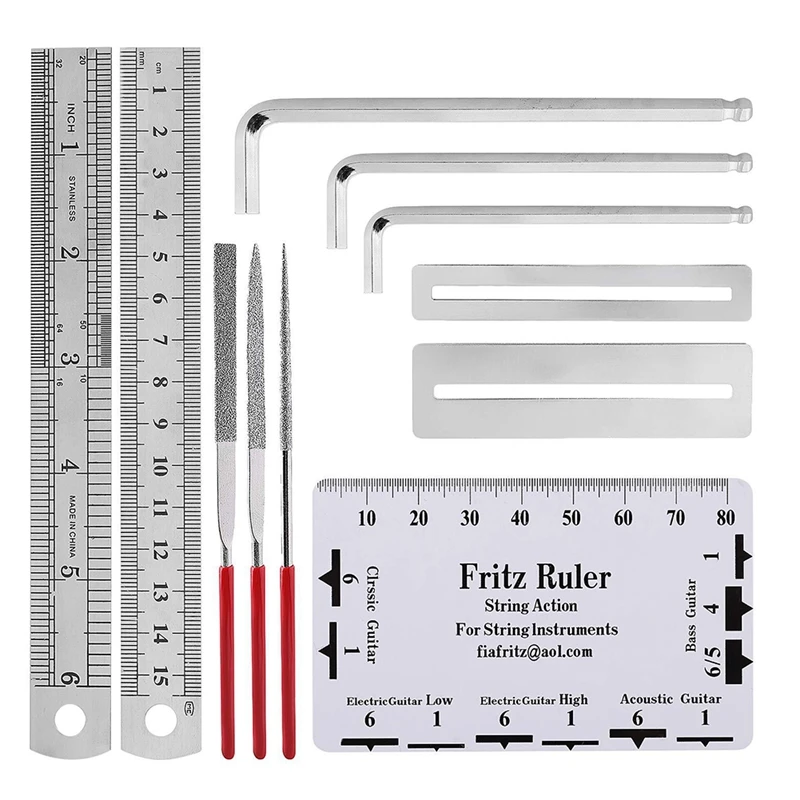 AA-กีตาร์ซ่อมบํารุงรักษาชุดเครื่องมือทําความสะอาด 3 ใน 1 กีตาร์ String Winder เครื่องตัด Pin Puller กีตาร์ Fret Rocker