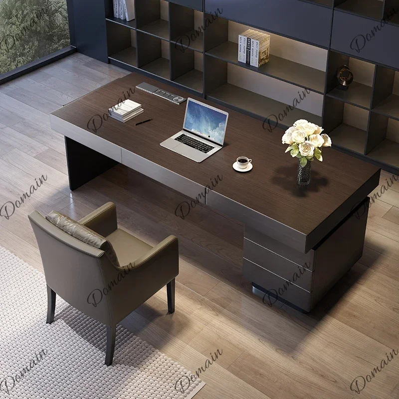 YUH Executive Storage Hutch Table Luxury Socket Cabinent Executive Office Computer Desks Study Drawers Escritorio Office Furnitu