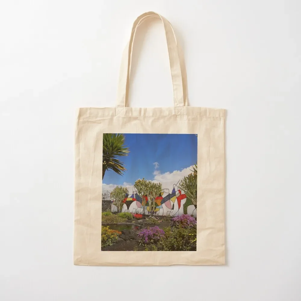 

Cesar Manrique Foundation mural wall Lanzarote Tote Bag university shopper bag canvas shopping bag