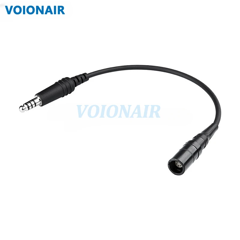 VOIONAIR A20 Headset with 6pin Lemo to Helicopter Adapter Cable