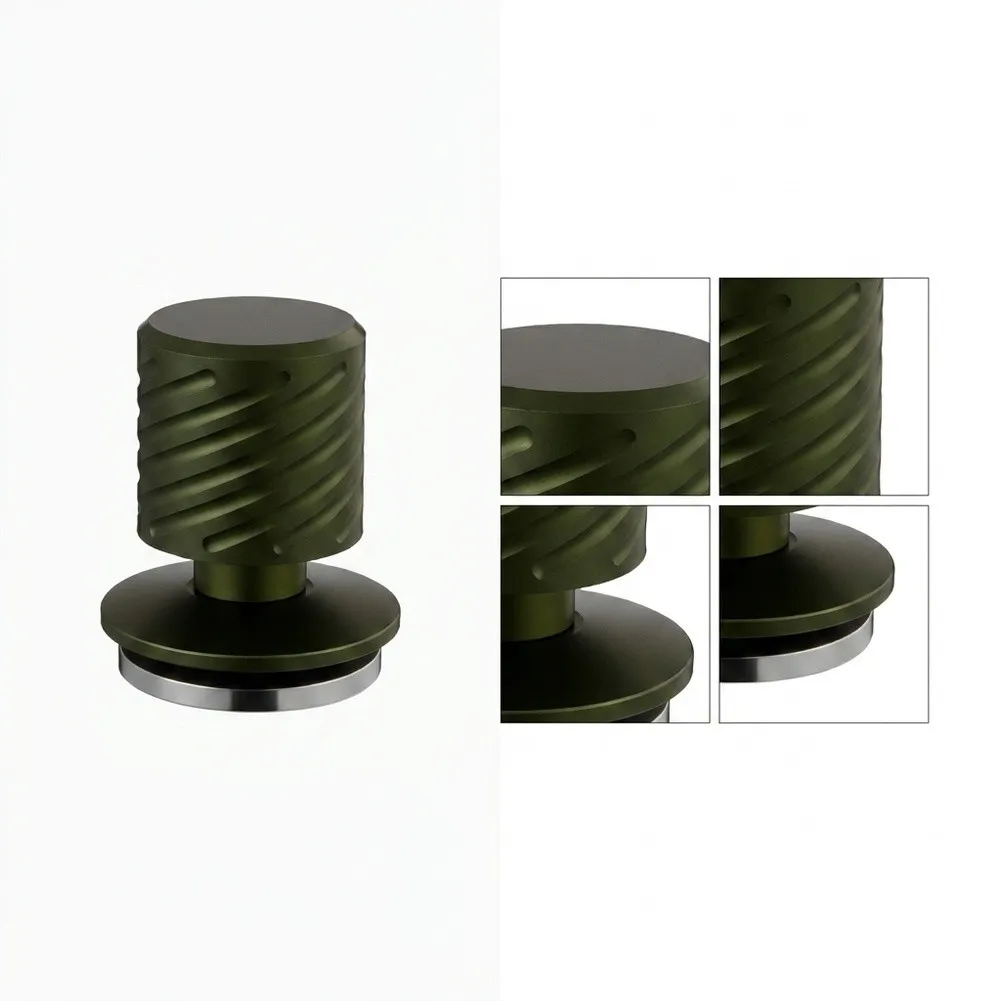 Stainless Steel 51mm Coffee Tamper Green Color - Optimized for Even Compression of Coffee Grounds Pre Extraction