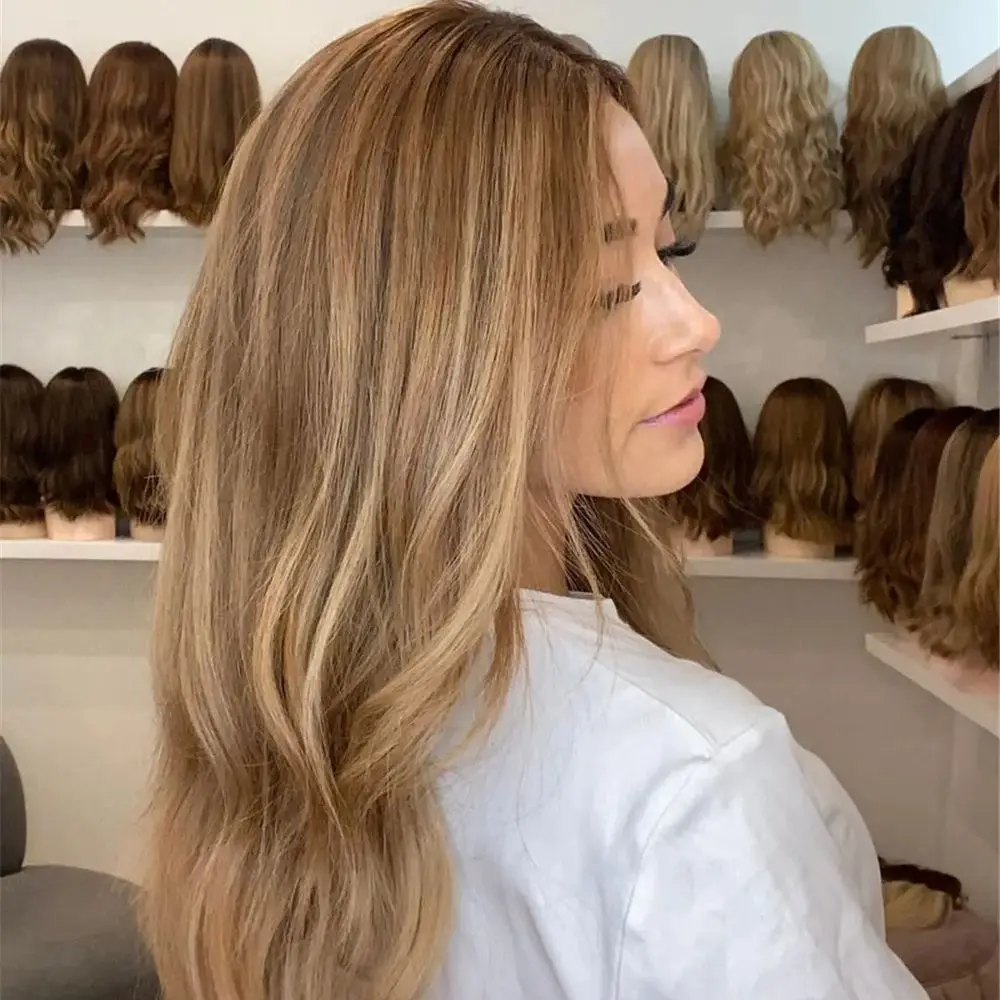 

Мягкие длинные волосы с эффектом волн, 22 дюйма, термостойкие, из синтетического волокна, плотность 180%, омбре, медово-русый цвет, Hot Star Hair, для женщин