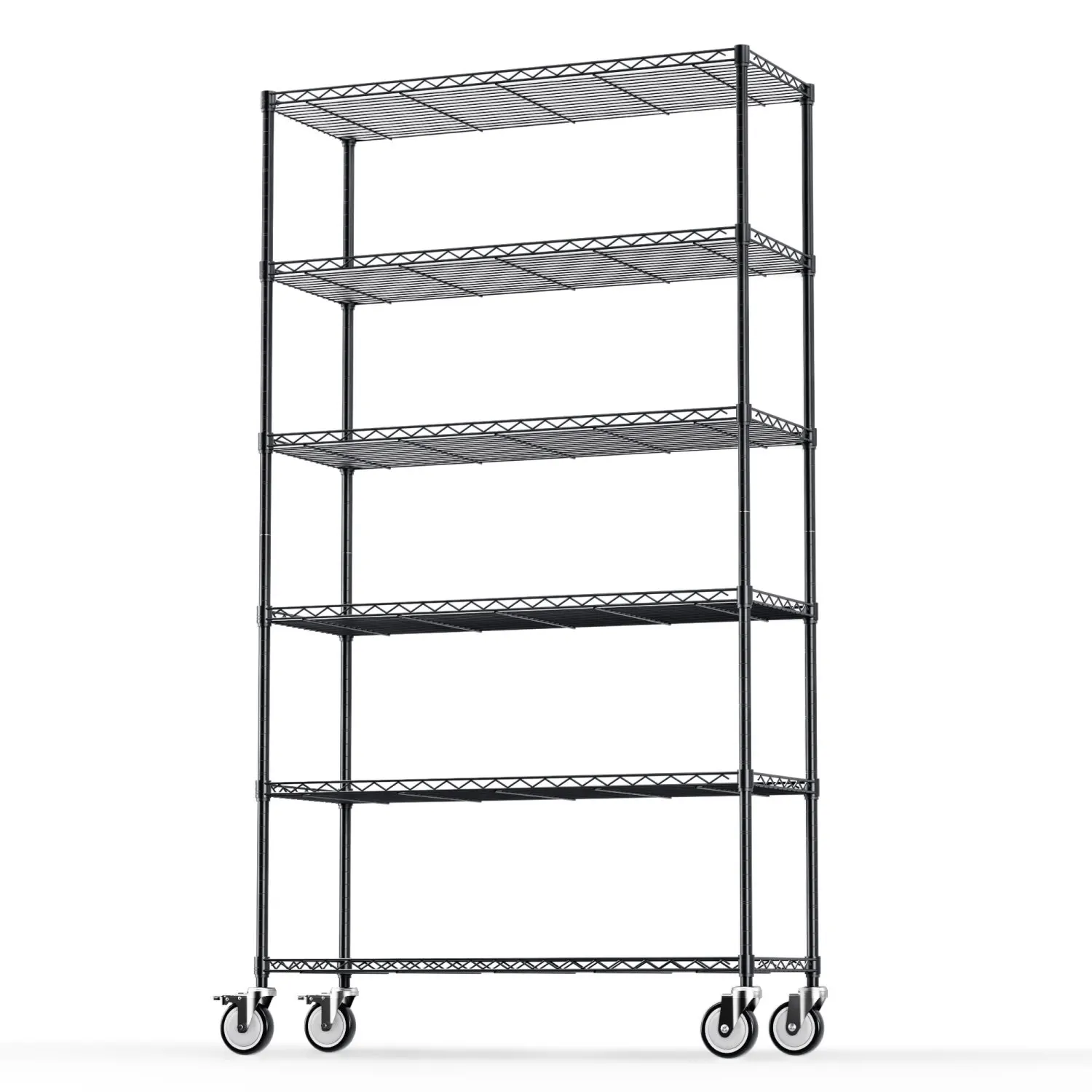 6 Tier Shelf Wire Shelving Unit Fence Shelf - FW-6T1848-B-LKJ