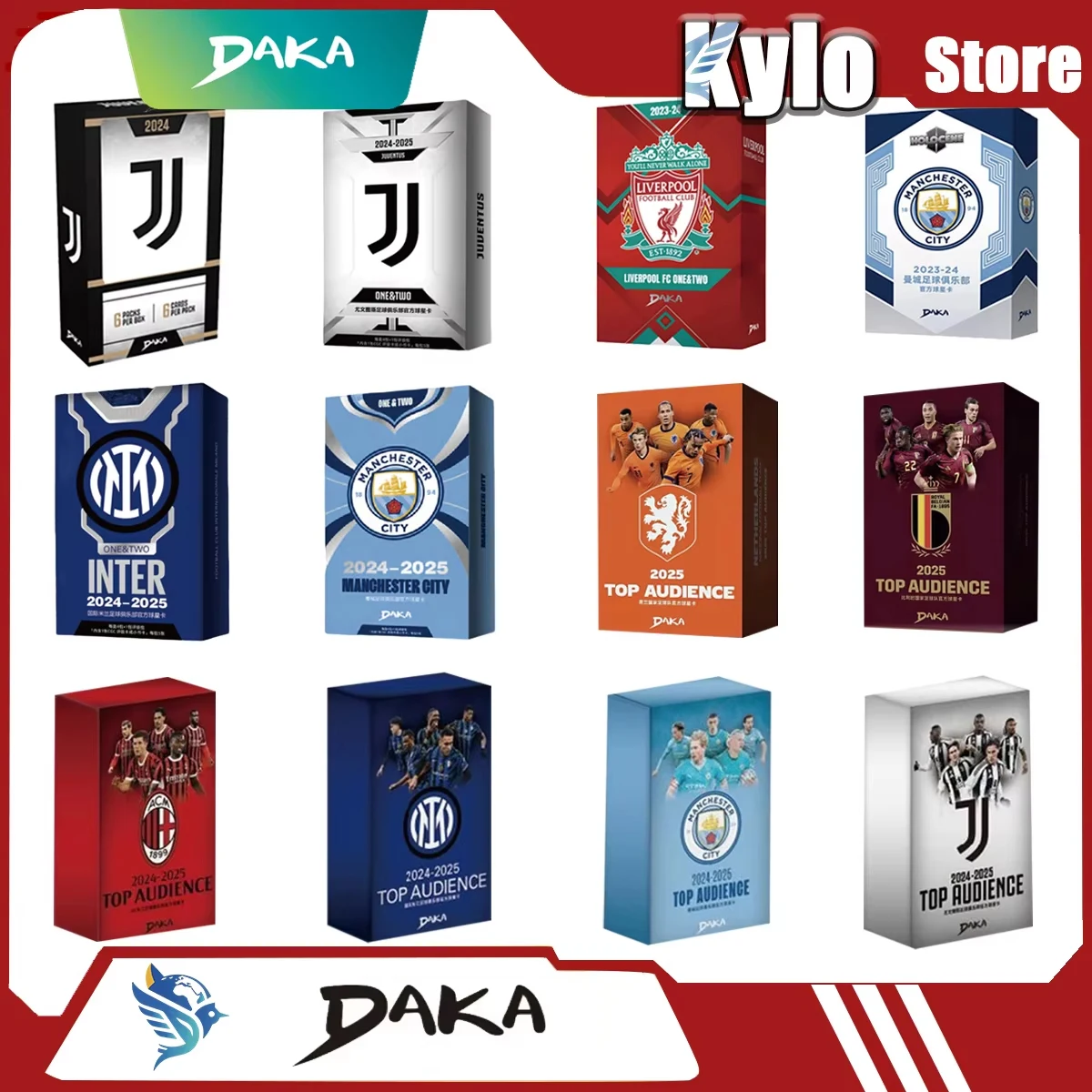 Nuova carta di raccolta Daka 2024-2025 Scheda di valutazione della firma Machester Cuty Juventus Ac Internazionale Milano edizione limitata Top
