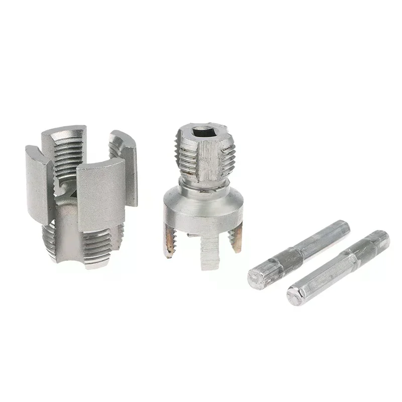 

Встроенный инструмент для нарезания резьбы труб с внутренней и внешней резьбой для труб PPR 1/2 дюйма с метчиками и штампами для резки резьбы.