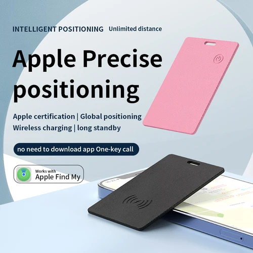 Imagen 2 del producto Tarjeta de seguimiento de billetera, ubicación GPS ultrafina, etiqueta inteligente antipérdida para Iphone, encuentra mi dispositivo Bluetooth, carga inalámbrica Ipx6