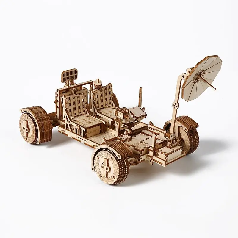 

New Wooden Toy Model 3d Moon Rover Puzzle Toy Three-dimensional Ornament Children's Creative Educational Toy Puzzle