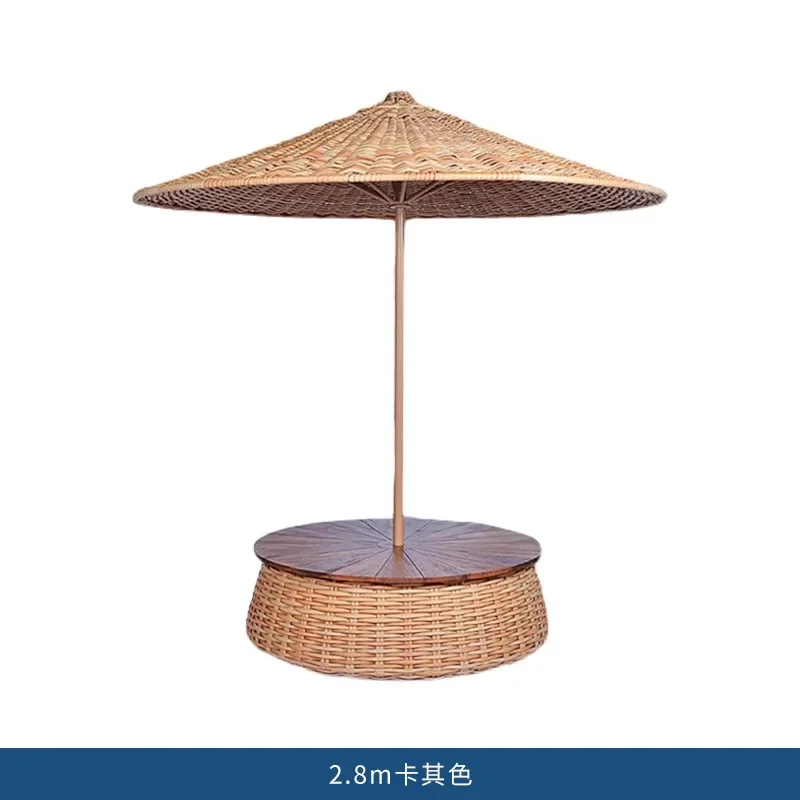 Leisure Villa Swimming Pool Parasol Garden Courtyard Rattan Sun Umbrella Hotel Resort Commercial Internet celebrity umbrell