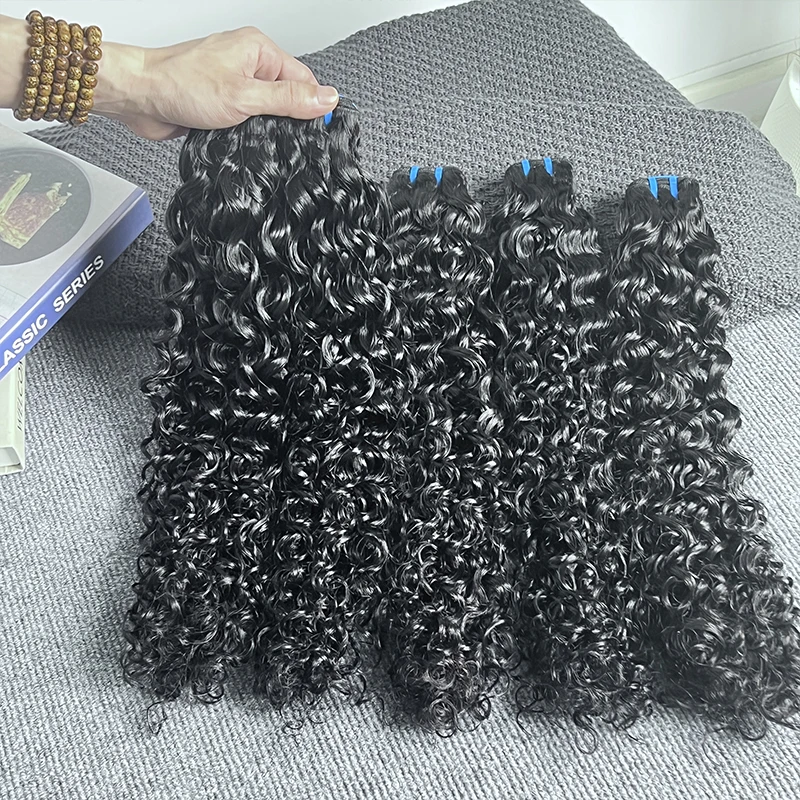 18A 생인모 100% 브라질 워터웨이브 30인치 웻앤웨이브 인모 헤어 익스텐션, 블리치 가능