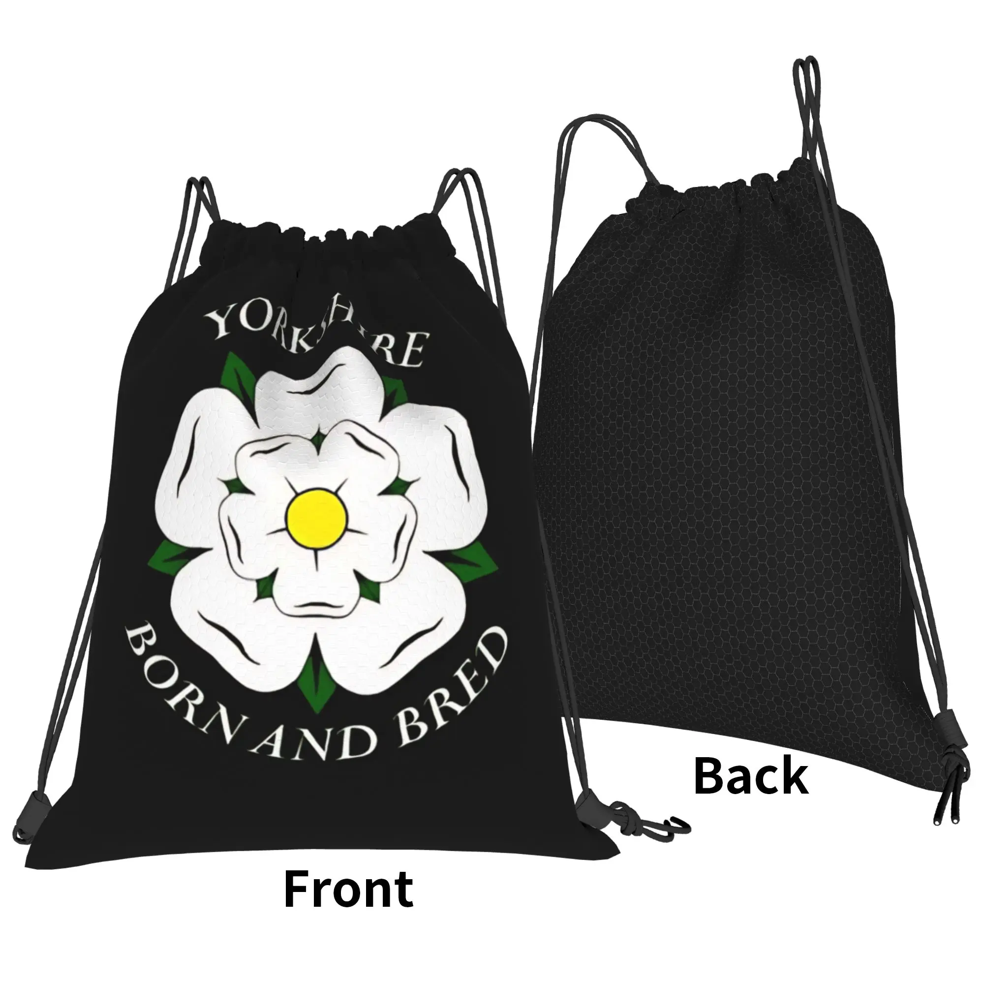England Rose Yorkshire Pride Rose Portable Sports Riding Gym Drawstring Storage Sporty Backpacks