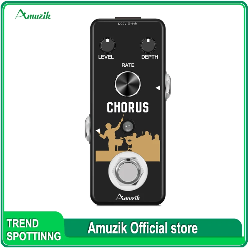 Amuzik-Rowin Clefly VSN Stax Guitar Chorus Effect Pedal, Analog Chorus BBD Circuit Pedal, Uses the Rare MN3007 Chip