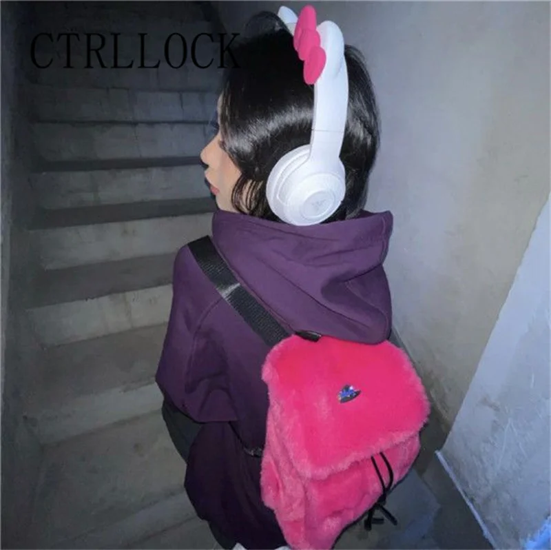 CTRLLOCK-mochila escolar de piel azul de estilo pijo para estudiantes, Color caramelo, bonita, primavera y verano