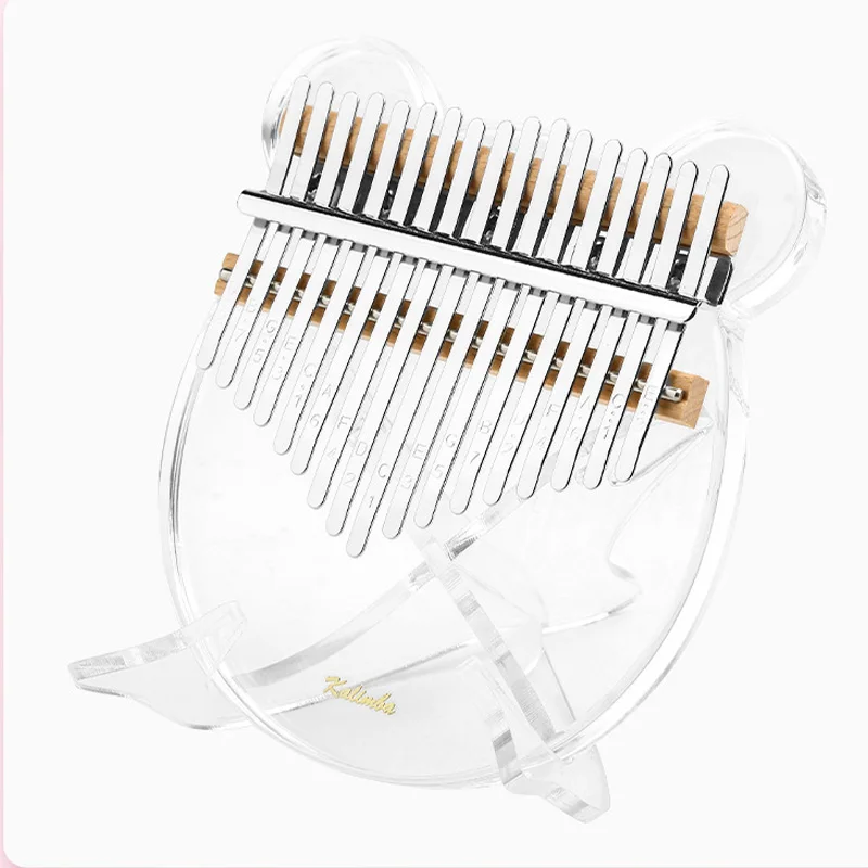 17 Keys Tone Karimba Kalimba Acrylic Crystal Finger Finger Piano Gifts for Kids Adults Beginners, Musical Instrument Present