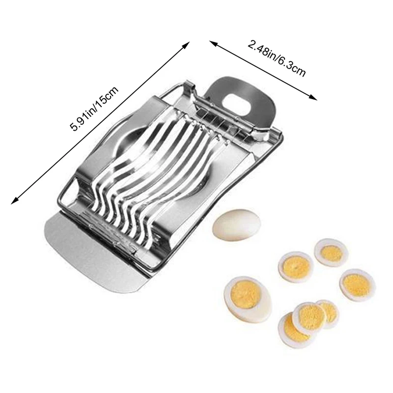 1pcs Egg Slicer Stainless Steel Boiled Egg Slicer Section Cutter Mushroom Tomato Cutter For Cooking Tool
