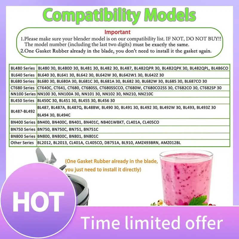 

Лезвие блендера A11R с 7 ребрами для Ninja BN401 BN751 BN801 BL450-30 BL480-30, запасные части для блендера Ninja