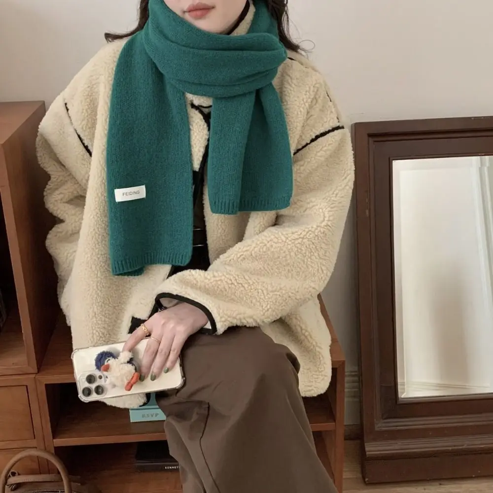 厚みのあるレターウールスカーフウールスカーフロングショールニットスカーフカシミヤショール韓国スタイルスカーフ冬カシミヤスカーフ男性