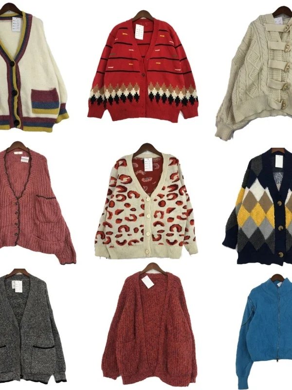 

Vintage Small Knitted Cardigan Outerwear ex Woolen Retro Versatile National Premium Winter Sweater Moisture ng Long ...