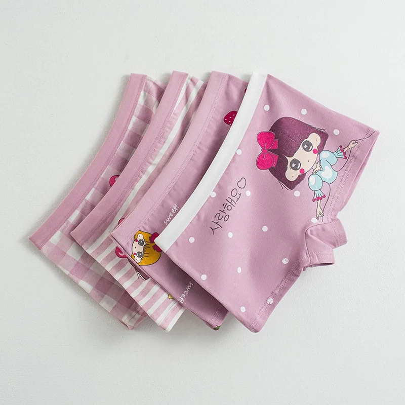 4 Stück weiche, antibakterielle Baumwoll-Slips für Kinder und Mädchen, Höschen mit Erdbeer-Print, atmungsaktive Unterwäsche für Kinder von 3–16 Jahren – Detail 13