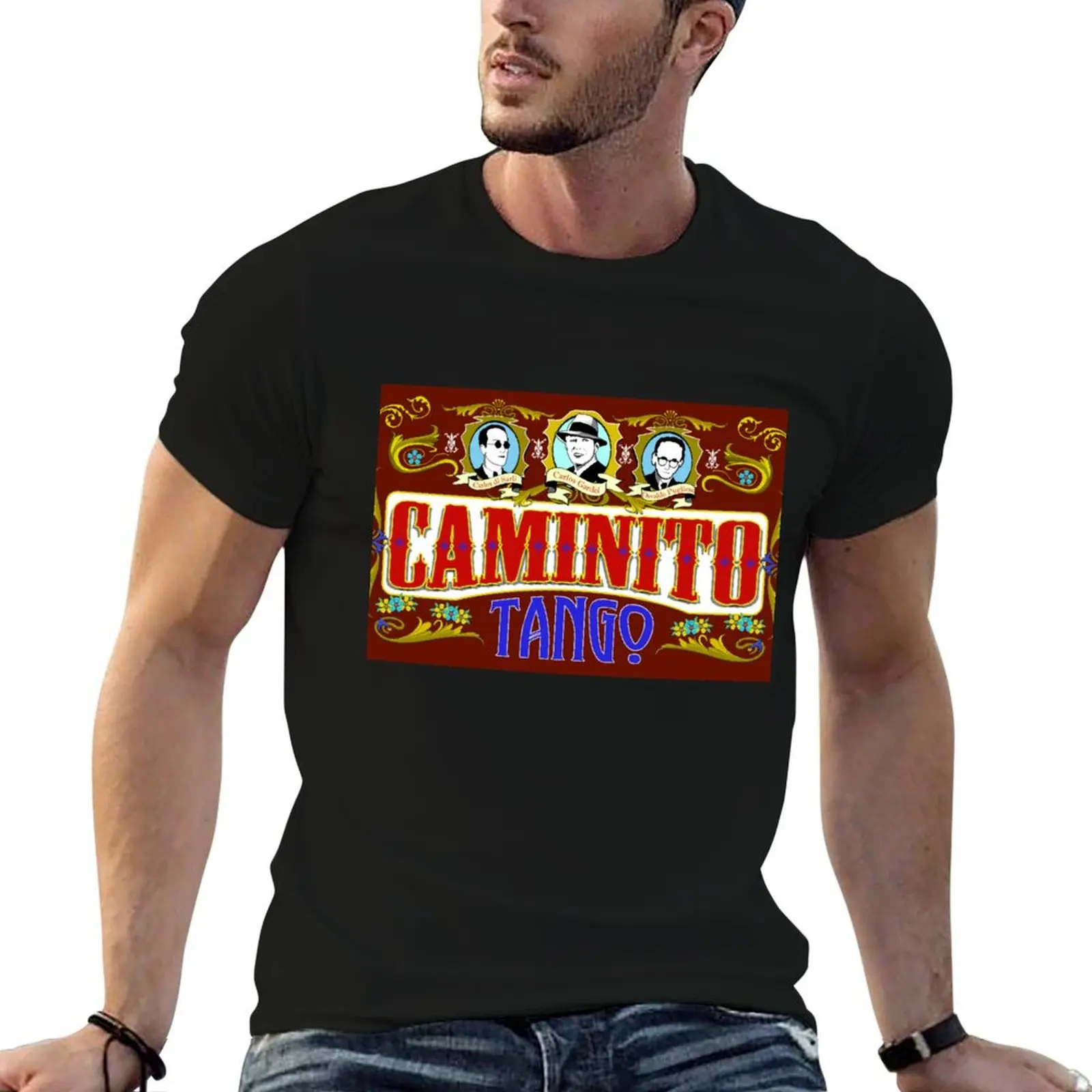 

shirt Caminito with Tango, for La shirts t Buenos T-Shirt Boca, prints man Aires t