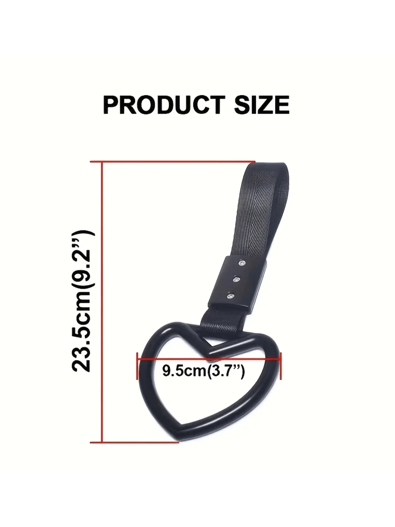 1Pc Heart-Shaped Car Rear Bumper Warning Pendant – Durable Plastic Material, Practical Auto Accessory.