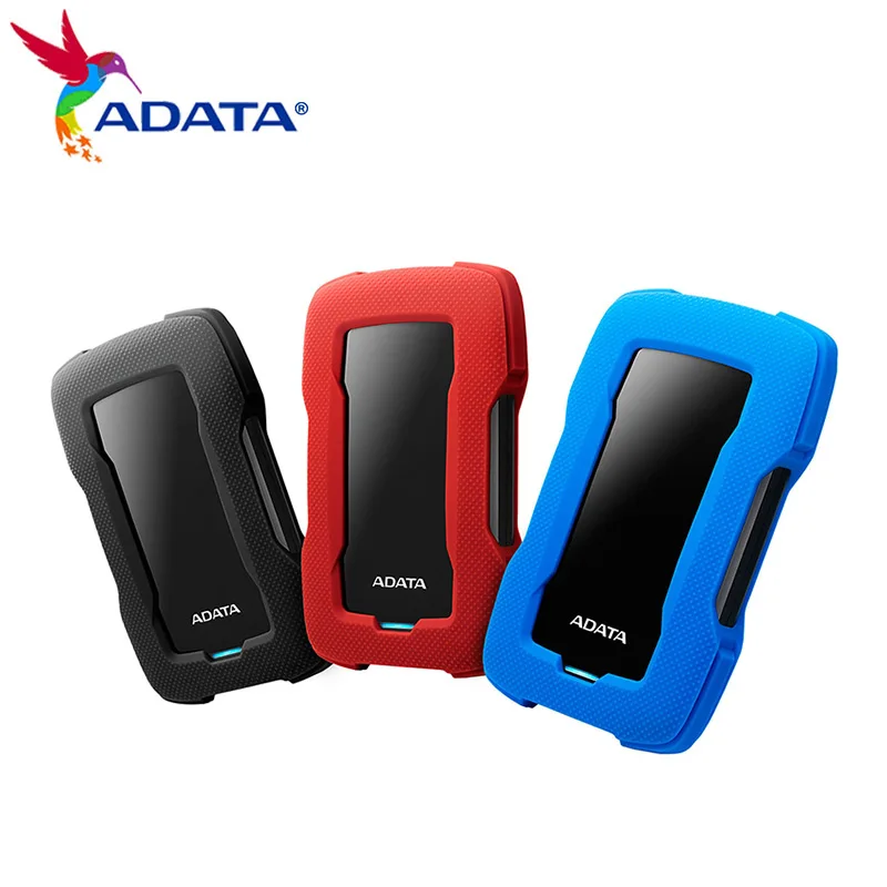 ADATA-Disque dur portable étanche HD330, USB 3.2, 1 To, 2 To, bleu crypté, rouge, RVB, disque SSD pour ordinateur de bureau, Windows 10, Mac