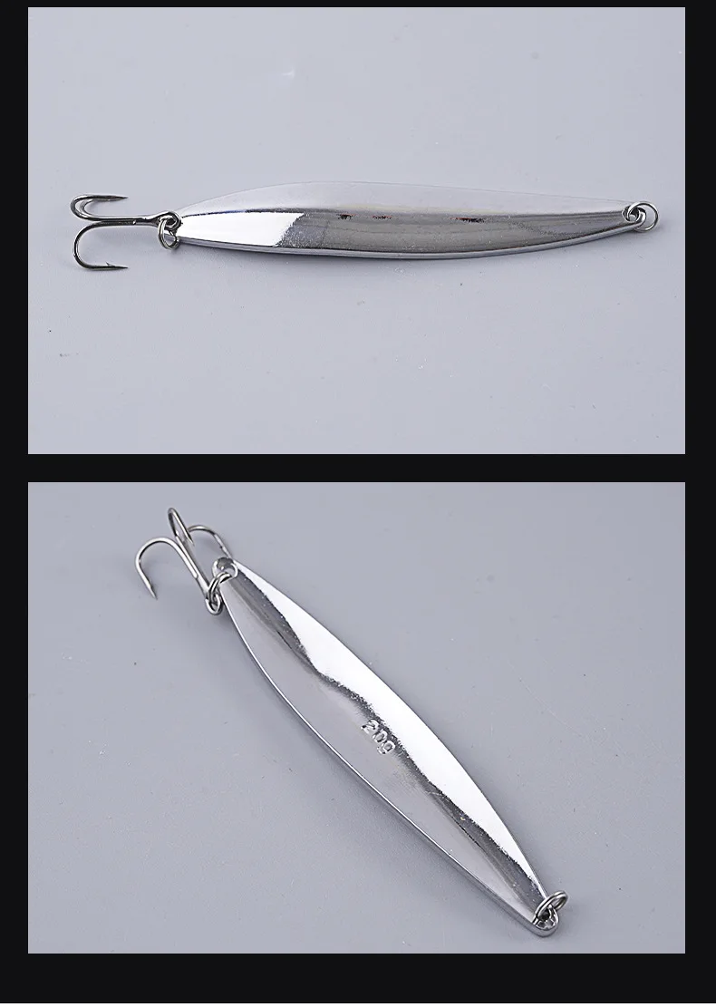 Angellöffelköder, 10 g, 20 g, Weitwurf, Jig, Salix-Form, Löffel, Kunstköder, harter Köder, Bogen-Jigbait, Lot, 2 Stück, Ausverkauf – Detail 6