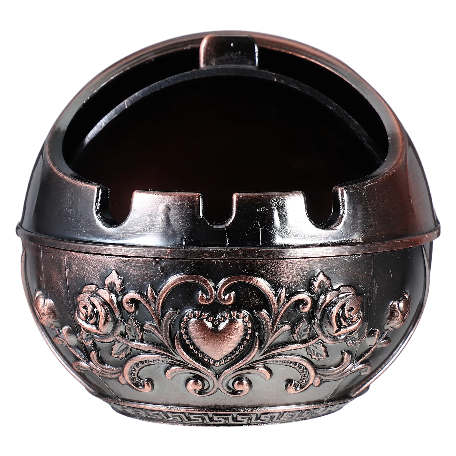 

Creative Trendy Metal Ashtray Round Anti-Drop Portable Mini Car Cigarette Outdoor Indoor Home Living Room Decorative