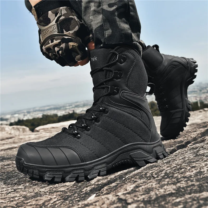 

Men's Outdoor Climbing Shoes, Tactical Training Boots, Autumn Fitness, Off-road Hiking, Desert Boots, Sizes 39-46