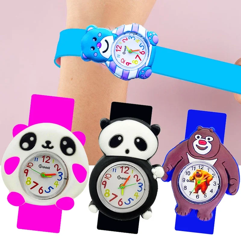 48 Styles Digital Children Watch Cute 3D Cartoon Animal Slap Wrist Watches for Boys Girls Gifts Kids Quartz Wristwatches