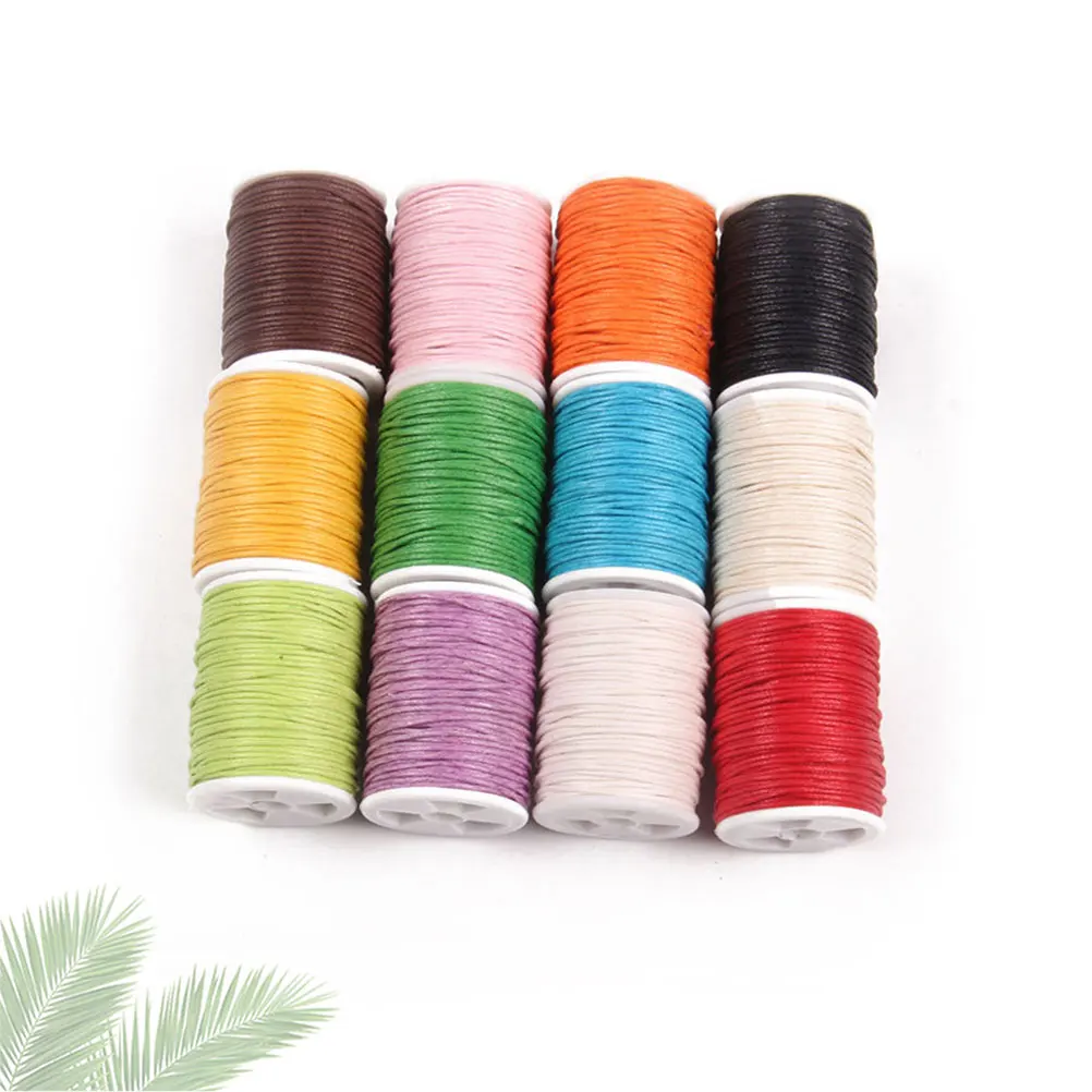 

12pcs Cotton Waxed Thread Braided Ropes Colorful Knitting Multifunctional Durable Craft Decor Gift Wrap Porcelain Tie Jewelry