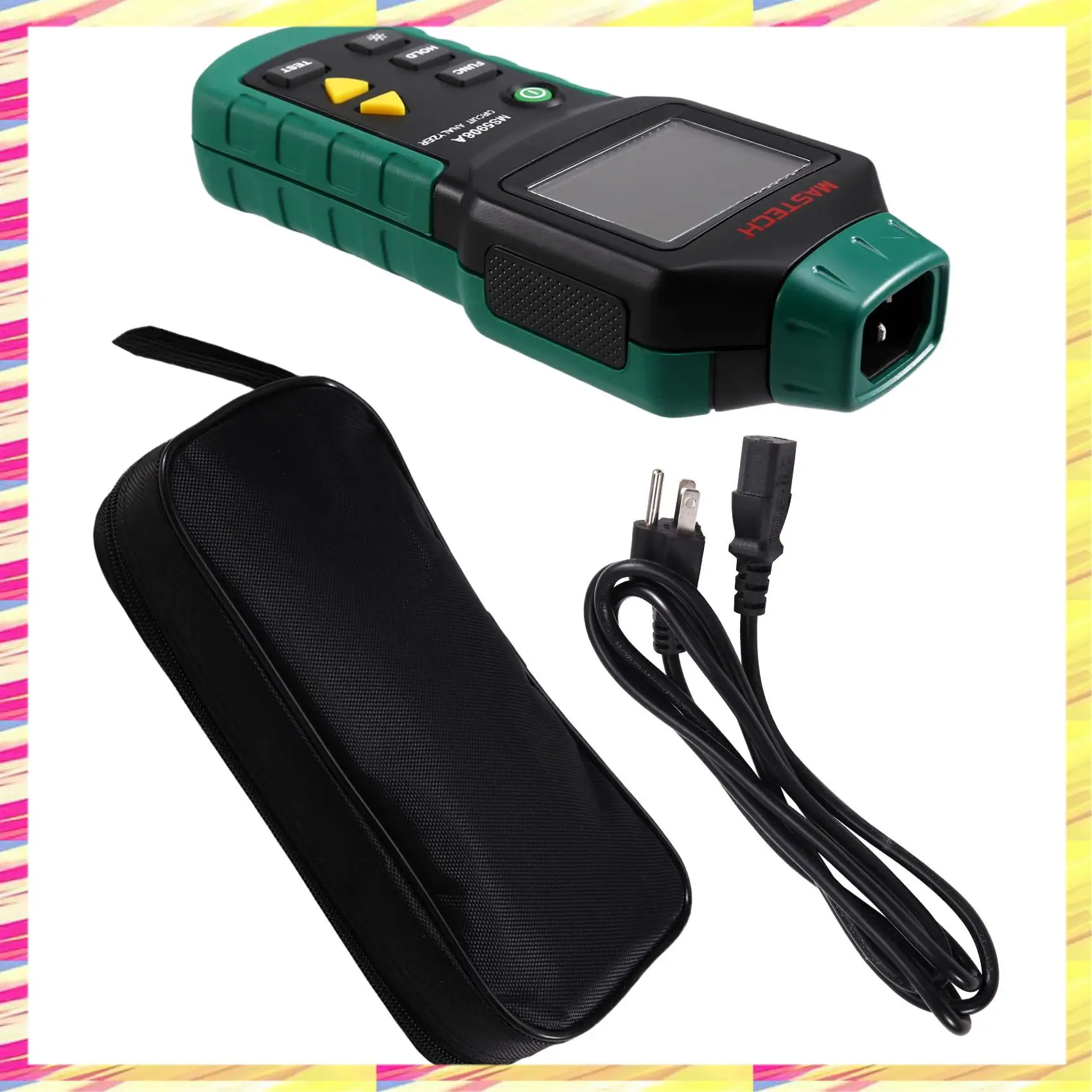 

ABJJ MASTECH Circuit Analyzer Tester Socket Tester Three Cable Tester Switch Analyzer Circuit Analyzer MS5908A-US US Plug