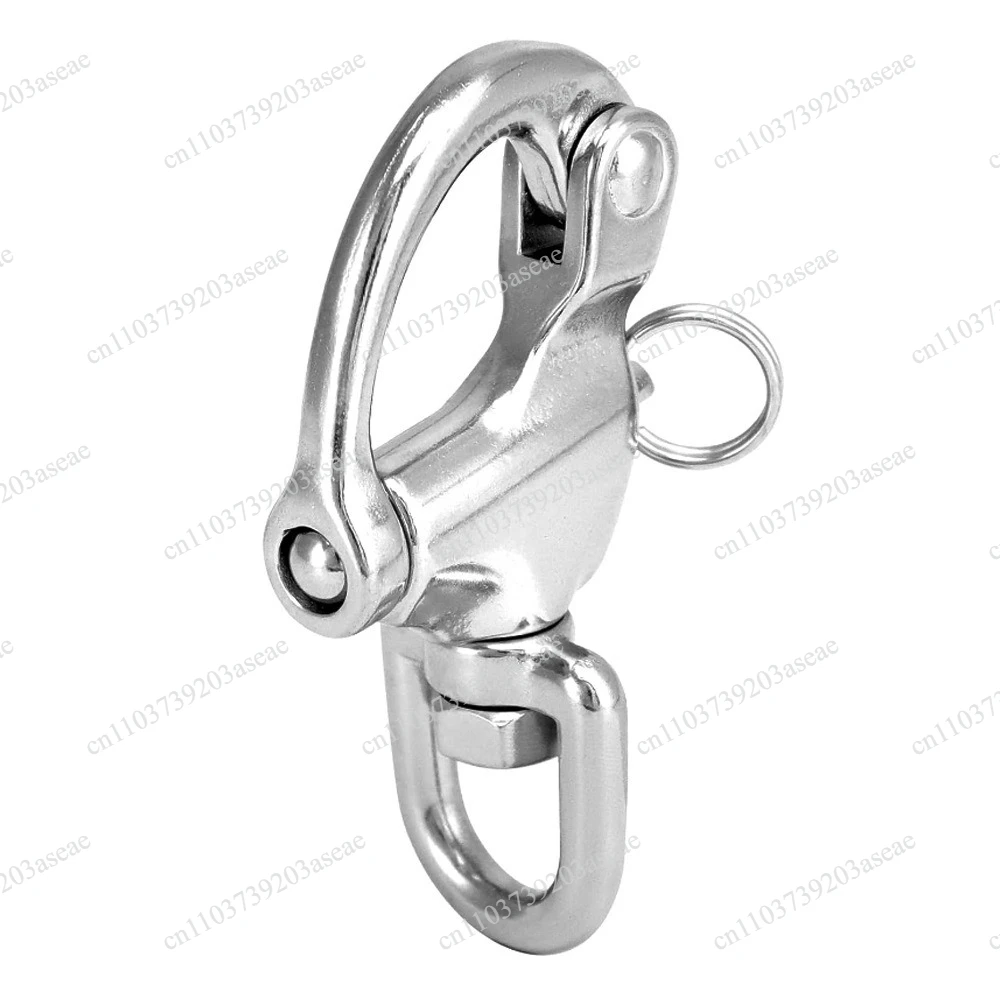 Stainless steel 316-turn rotary spring shackle, quick release hand pull quick release shackle, marine hardware
