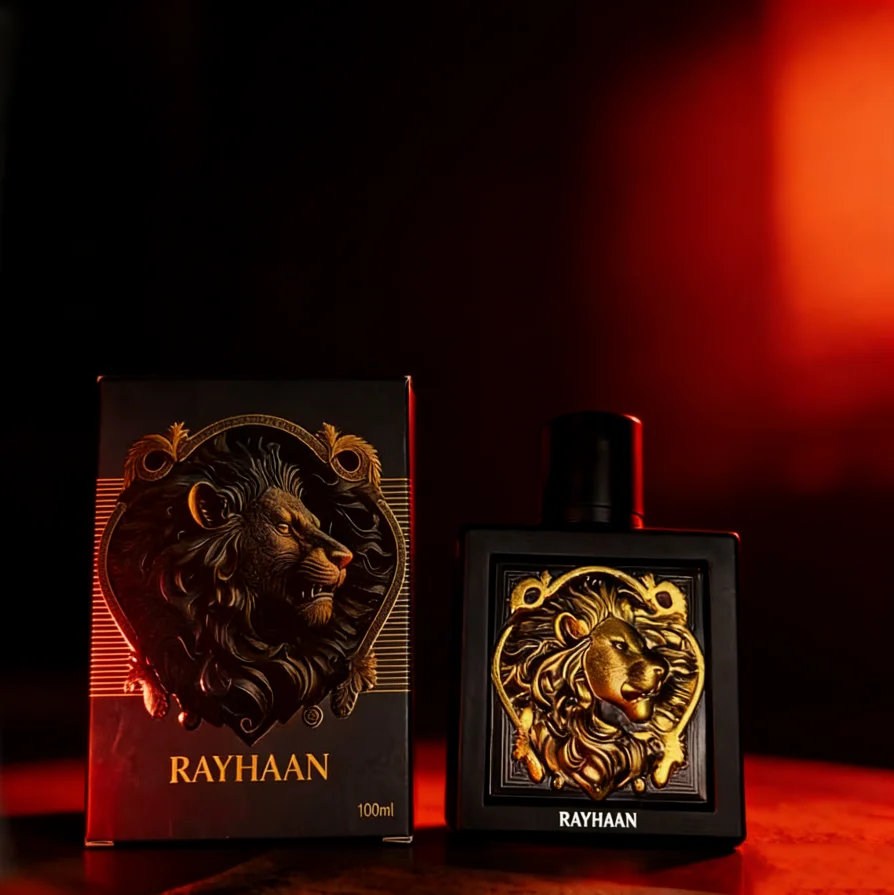 AYHAAN lion men's perfume spray, 3.4 ounces, wooden bottle brings luxury texture, lasting fragrance, and enhance male charm