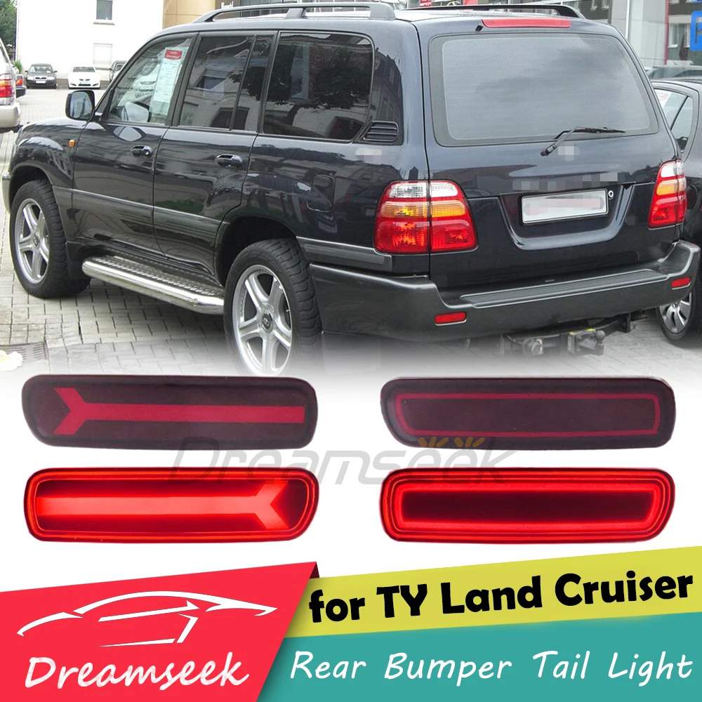 LED Rear Bumper Brake Tail Light For Toyota Land Cruiser / Lexus LX 470 1998-2007 Reversing Driving W/ Dynamic Turn Signal Lamp